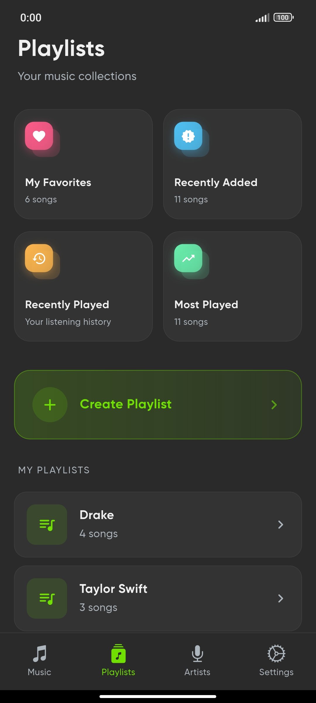 Android Music language settings screen