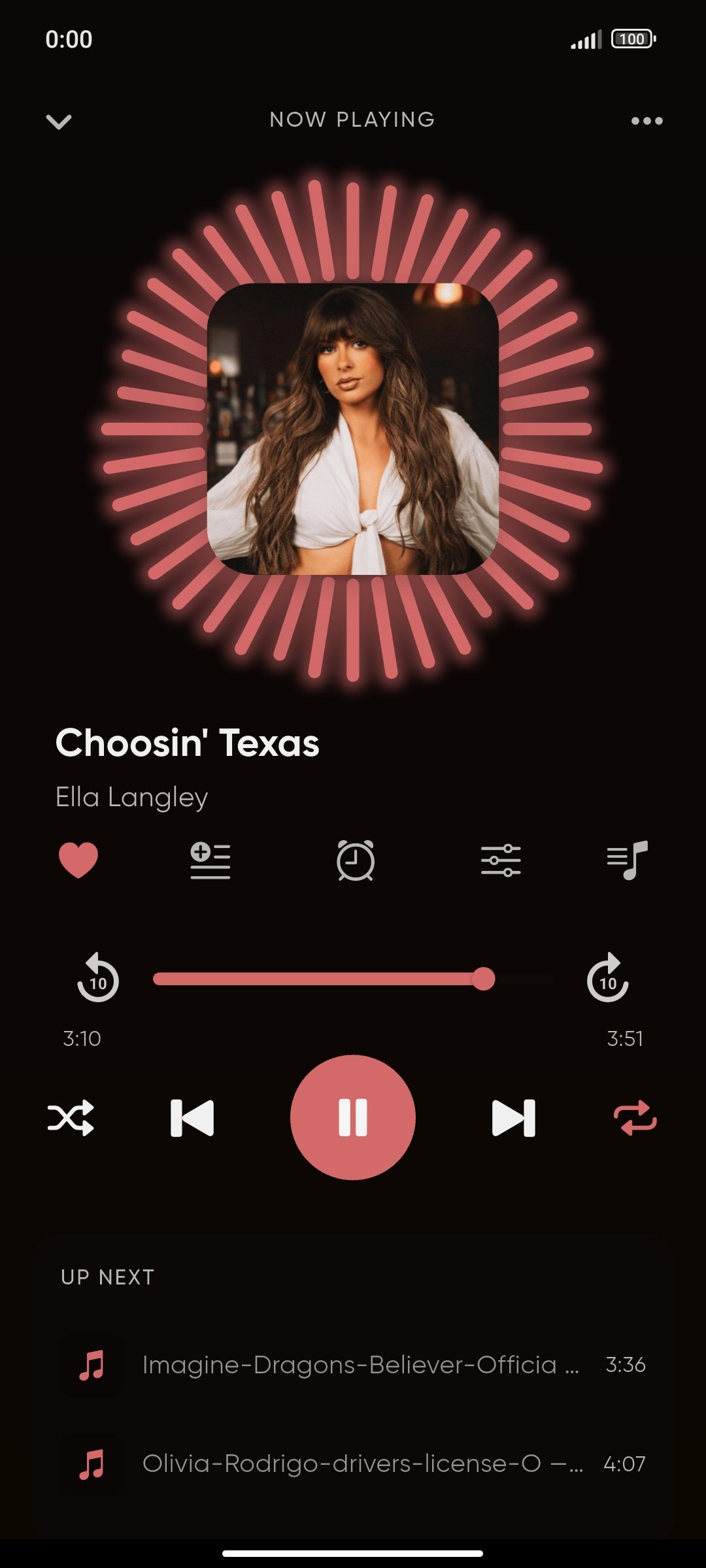 Android Music playlists screen